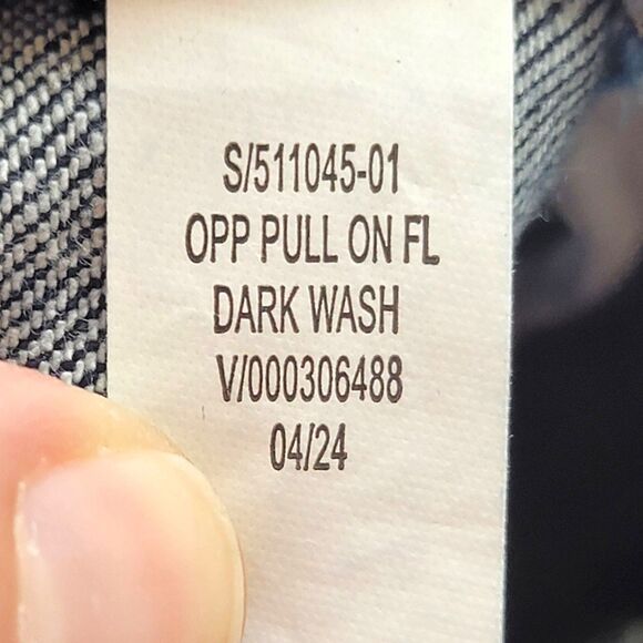 Old Navy Toddler Girl 5T Jeans High-Waisted Flare-Leg Pull-On Dark Wash - Picture 7 of 7